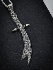 La-Fateh Illa Ali Zulfiqar Sword Pendant Necklace