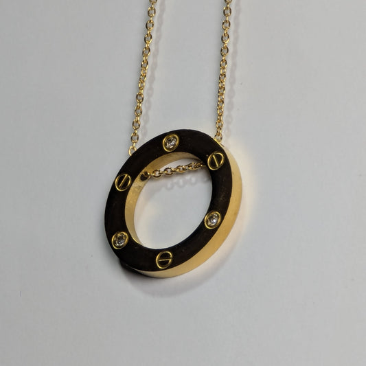Cartier Love Pendant – Classic Circle Charm Necklace (18K Gold Plated)