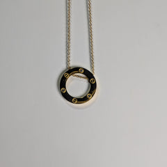 Cartier Love Pendant – Classic Circle Charm Necklace (18K Gold Plated)