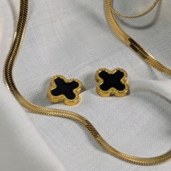Black Clover Gold Luxe Set – 4-Piece Enamel Jewelry Set