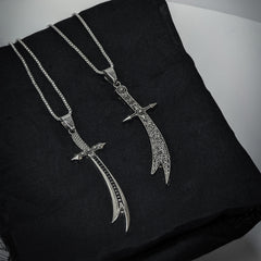 Pack of 2  Zulfiqar Sword Pendant Necklace