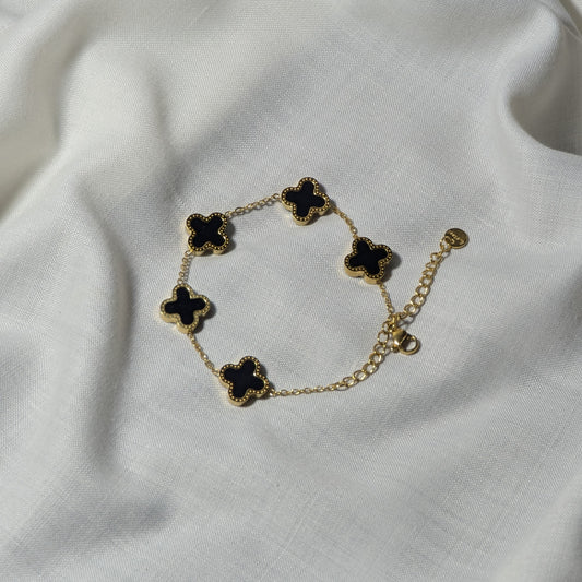 4 Leaf Clover Bracelet – 18K Gold Plated Lucky Charm