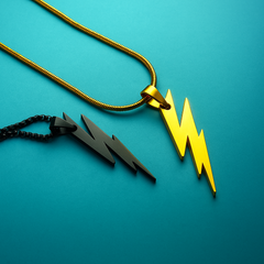 Flash Bolt Locket – Stainless Steel Lightning Necklace